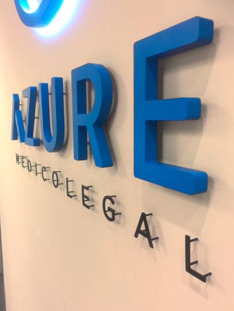 Illuminated Reception Sign for Azure Medicolegal