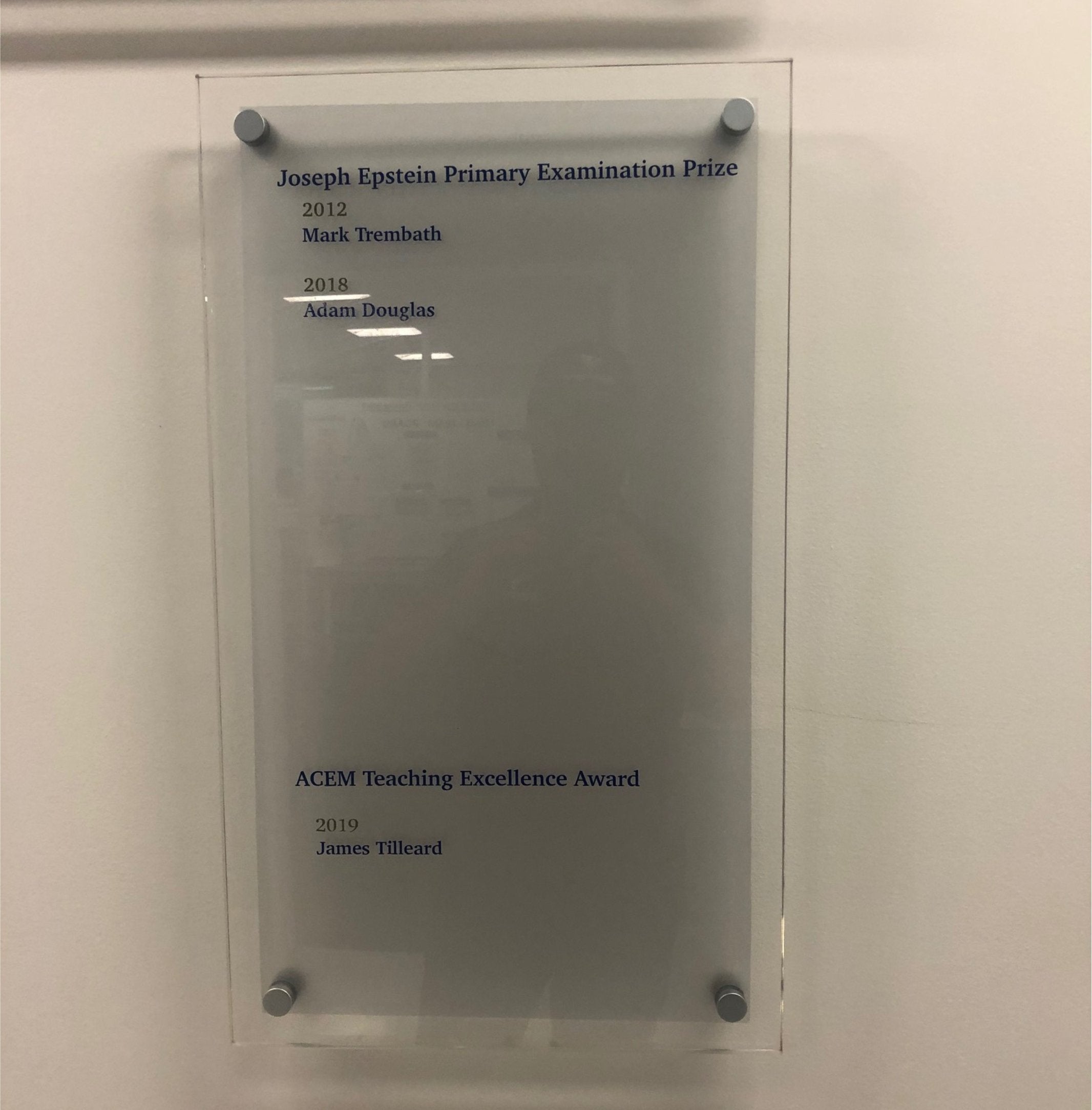 Honour Board Names for Sunshine Coast University Hospital