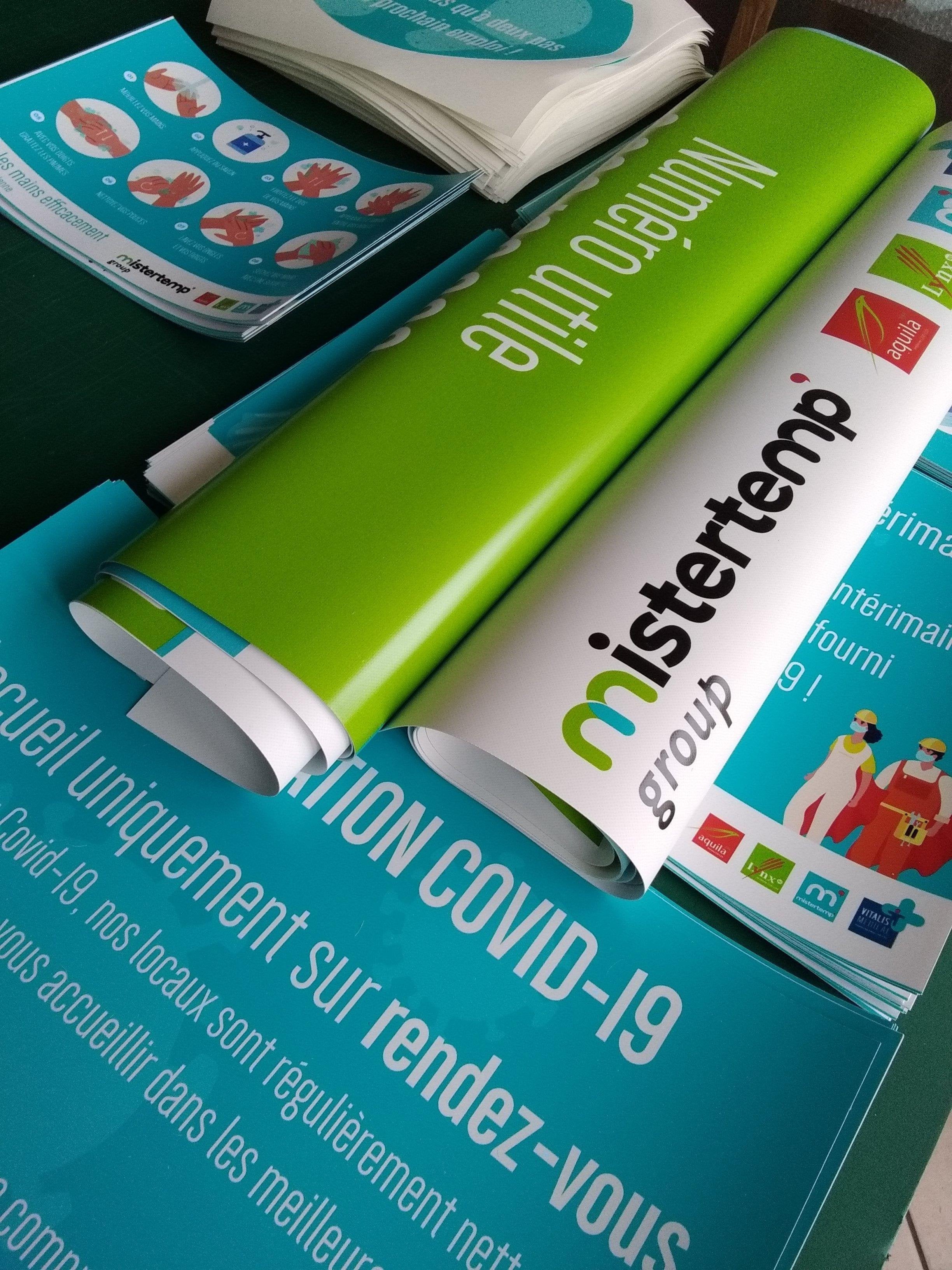 Affiches imprimées gestes barrières COVID - Signarama Issy les Moulineaux