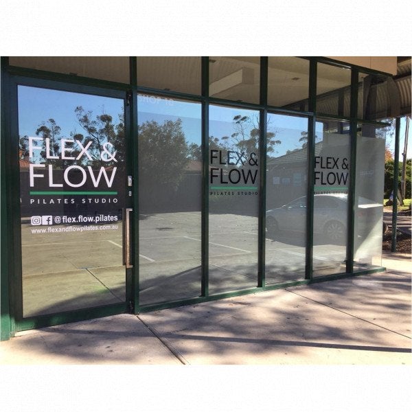 Window Frosting - Flex & Flow Pilates Studio - Westmeadows
