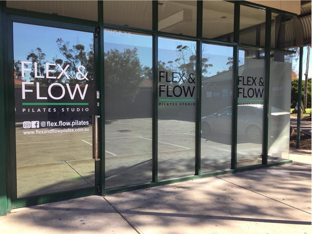 Window Frosting - Flex & Flow Pilates Studio - Westmeadows