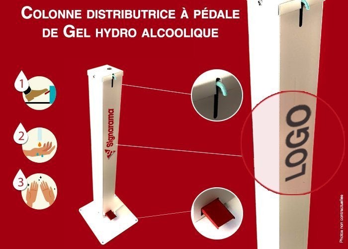 COVID-19 : Distributeurs de Gel Hydroalcoolique Personnalisables