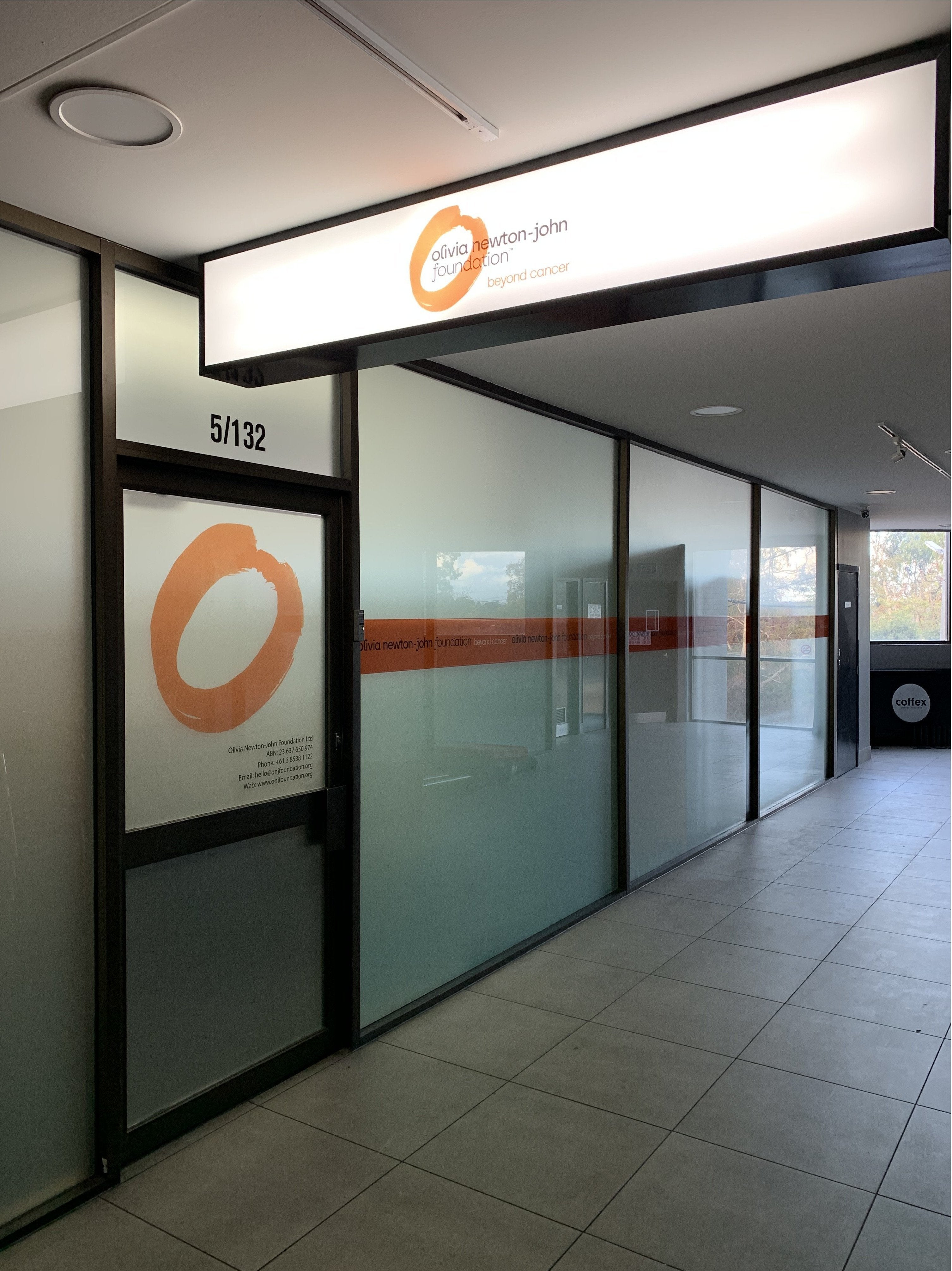 Olivia Newton - John Foundation - Office Signage - Ivanhoe