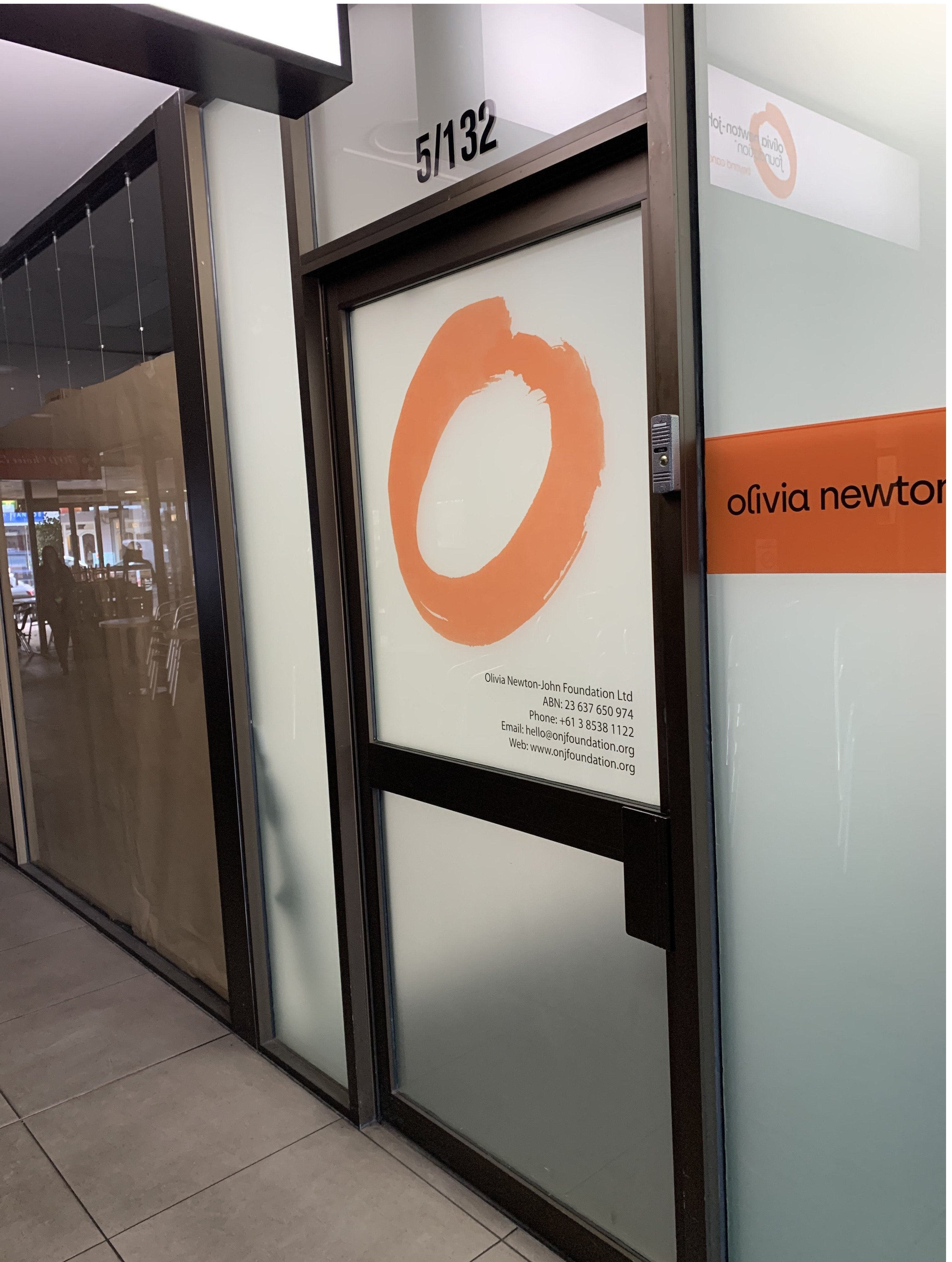 Olivia Newton - John Foundation - Office Signage - Ivanhoe