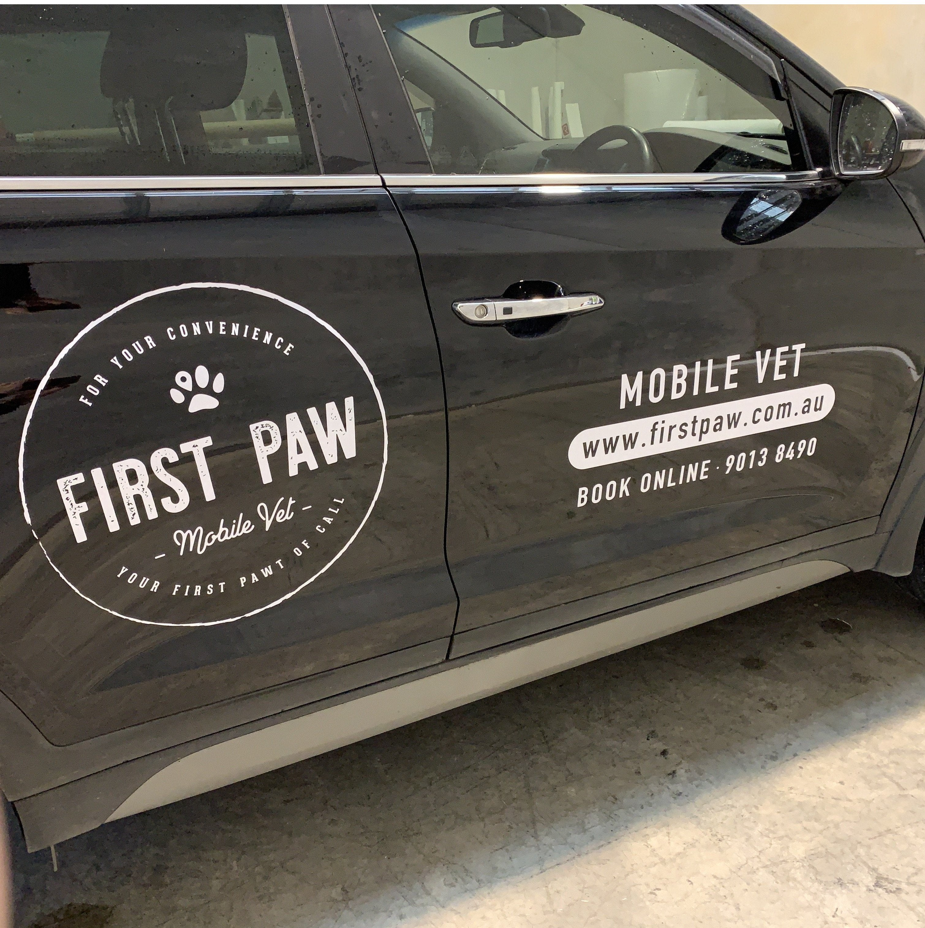 Vehicle Lettering - First Paw - Carlton