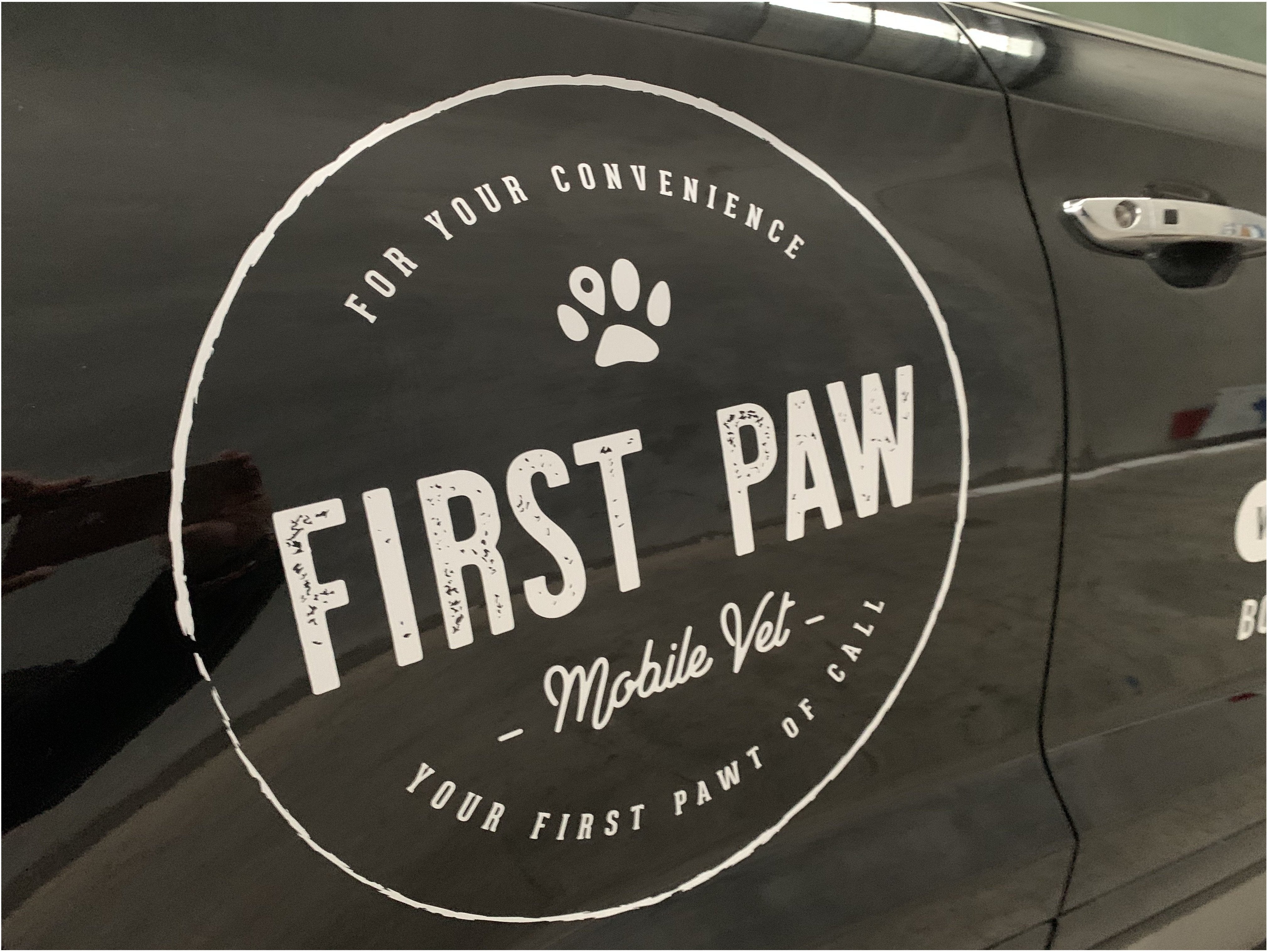 Vehicle Lettering - First Paw - Carlton