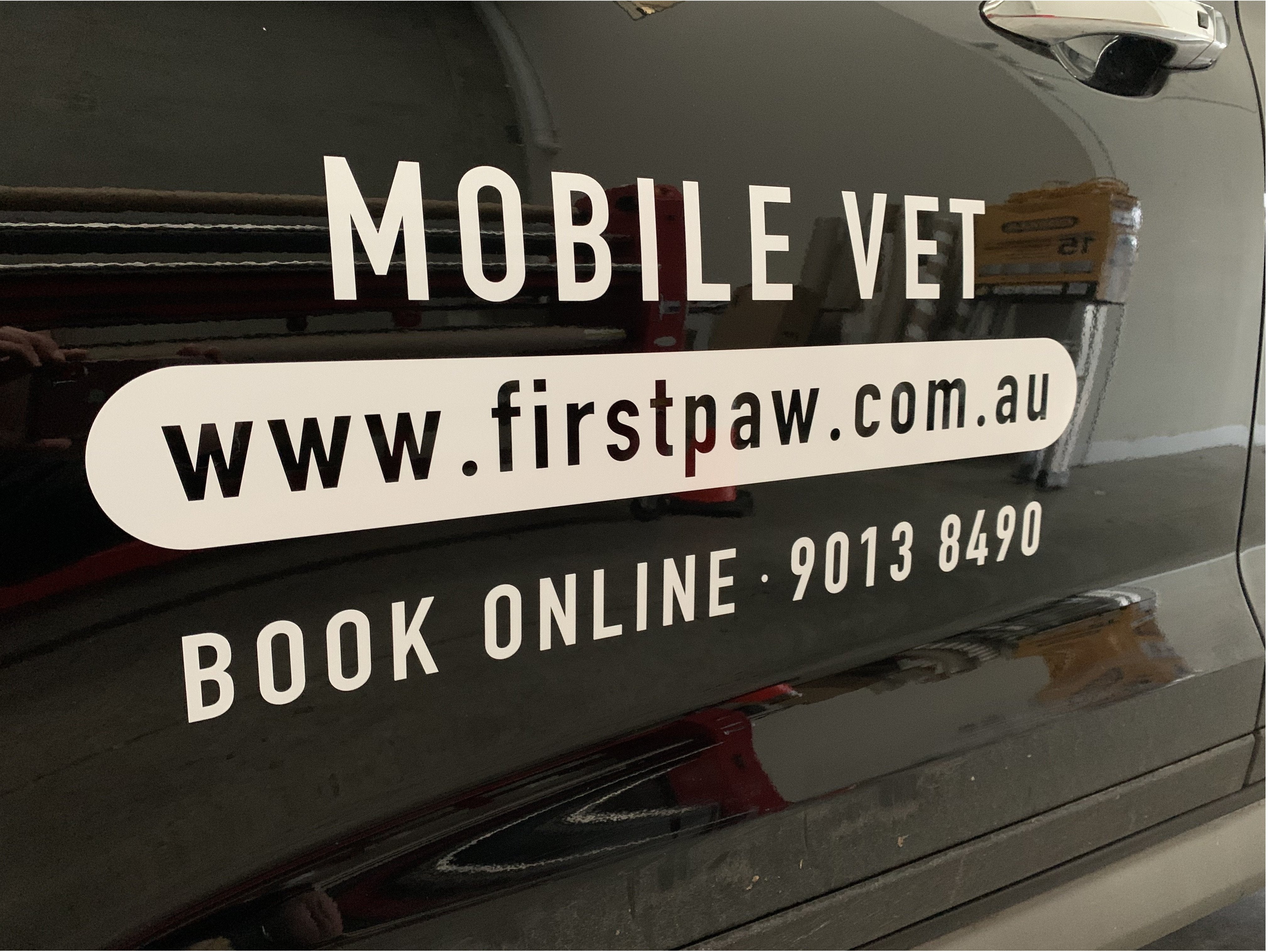 Vehicle Lettering - First Paw - Carlton