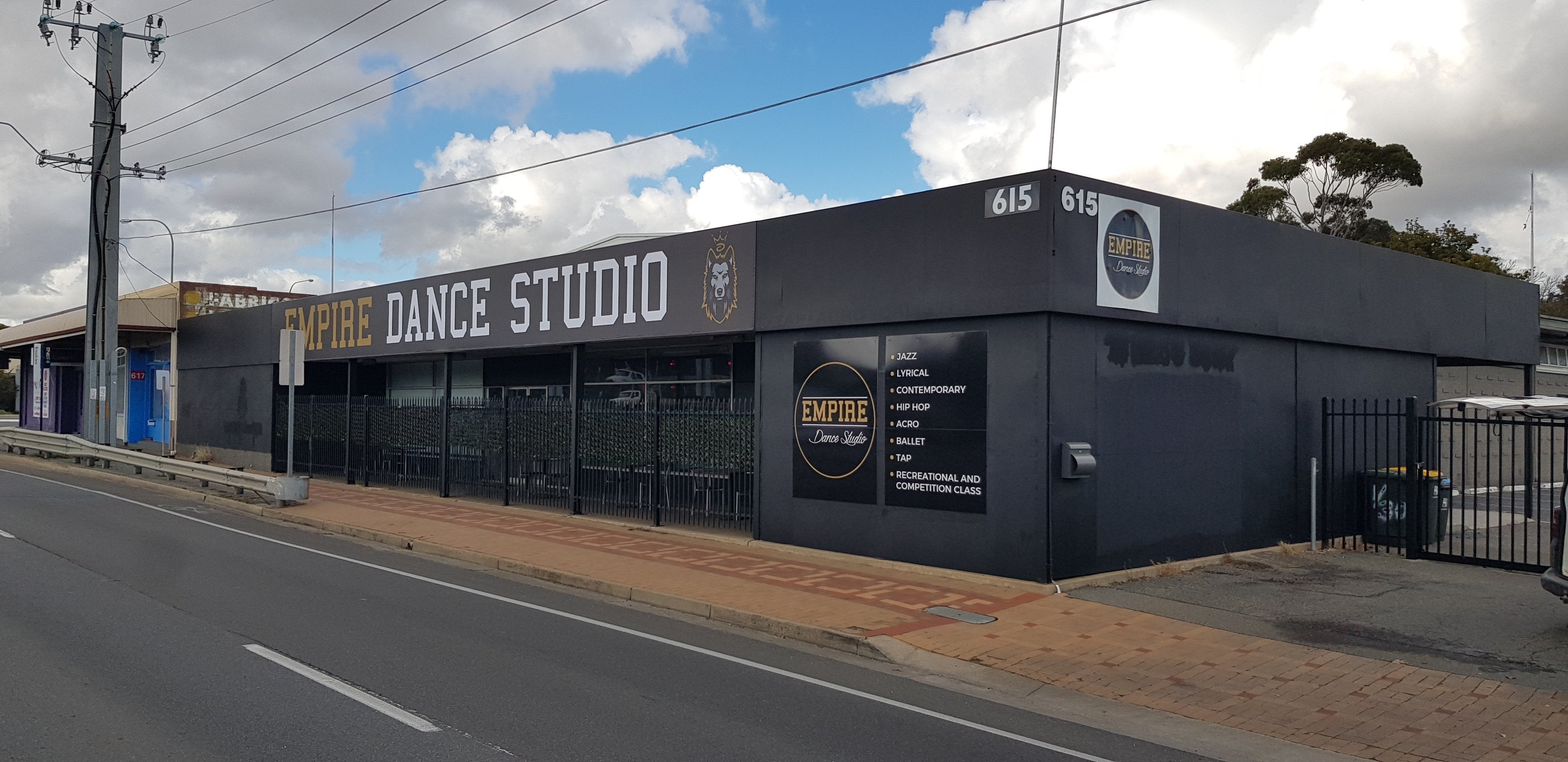 Building Signage-Banners, ACP-  Empire Dance Studio