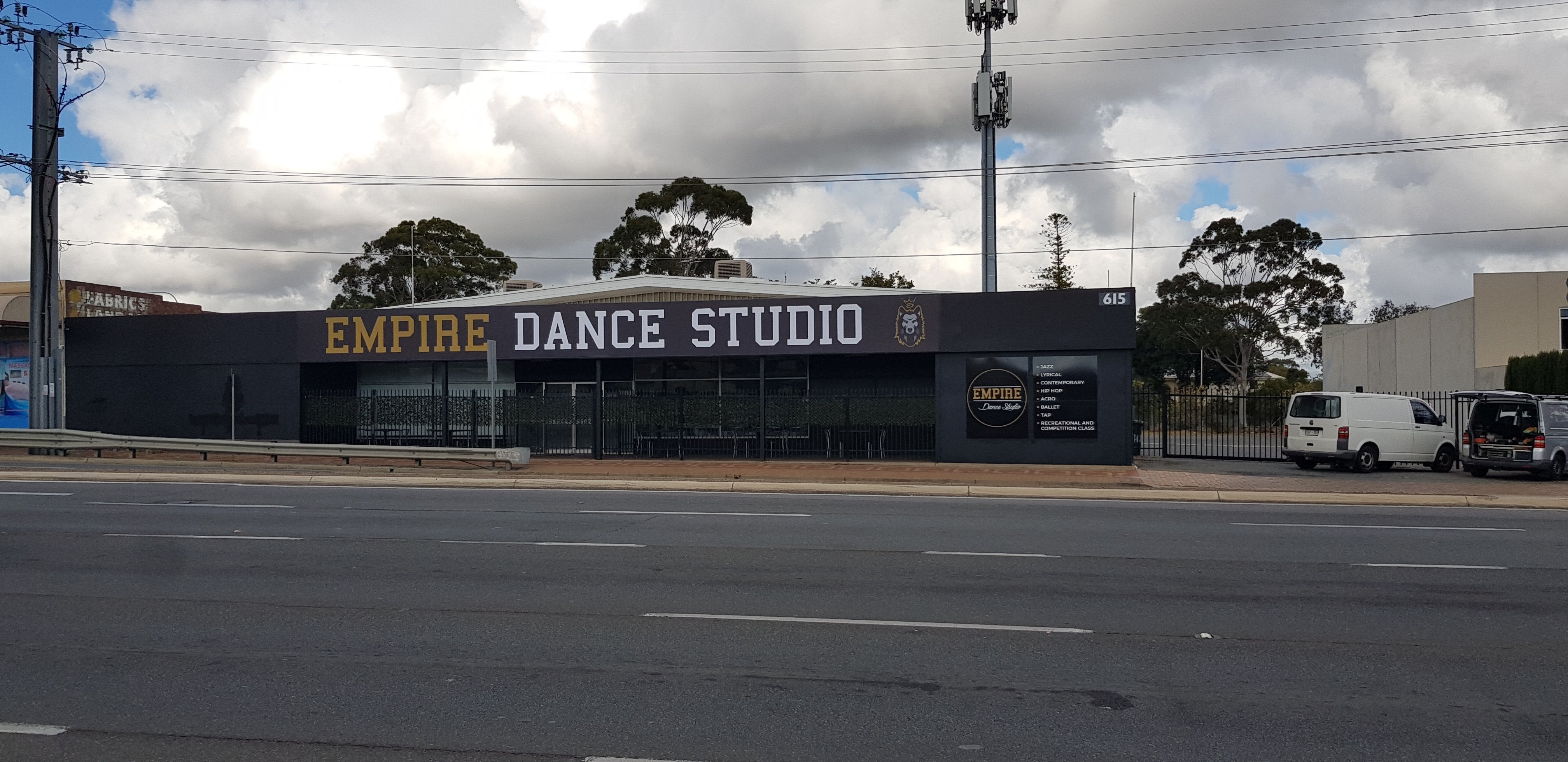 Building Signage-Banners, ACP-  Empire Dance Studio