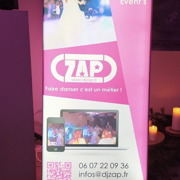 Cadre textile lumineux