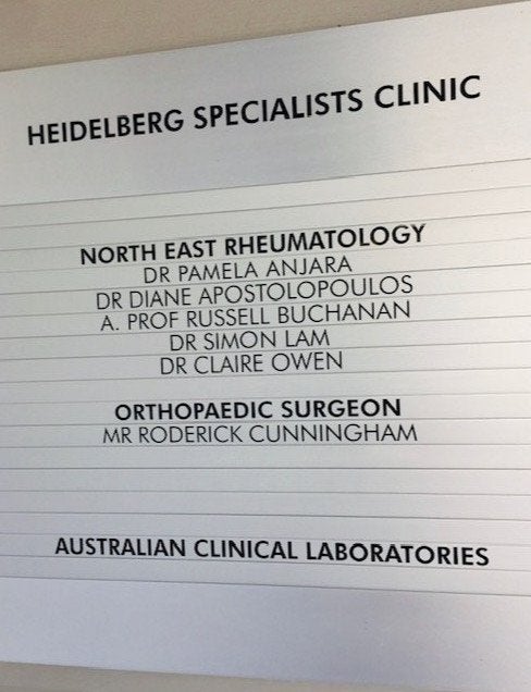 Directional Signage - Heidelberg Specialists Clinic - Heidelberg