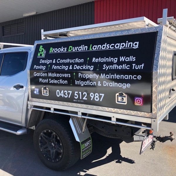 Brooks Durdin Landscaping Custom Toolbox Signs