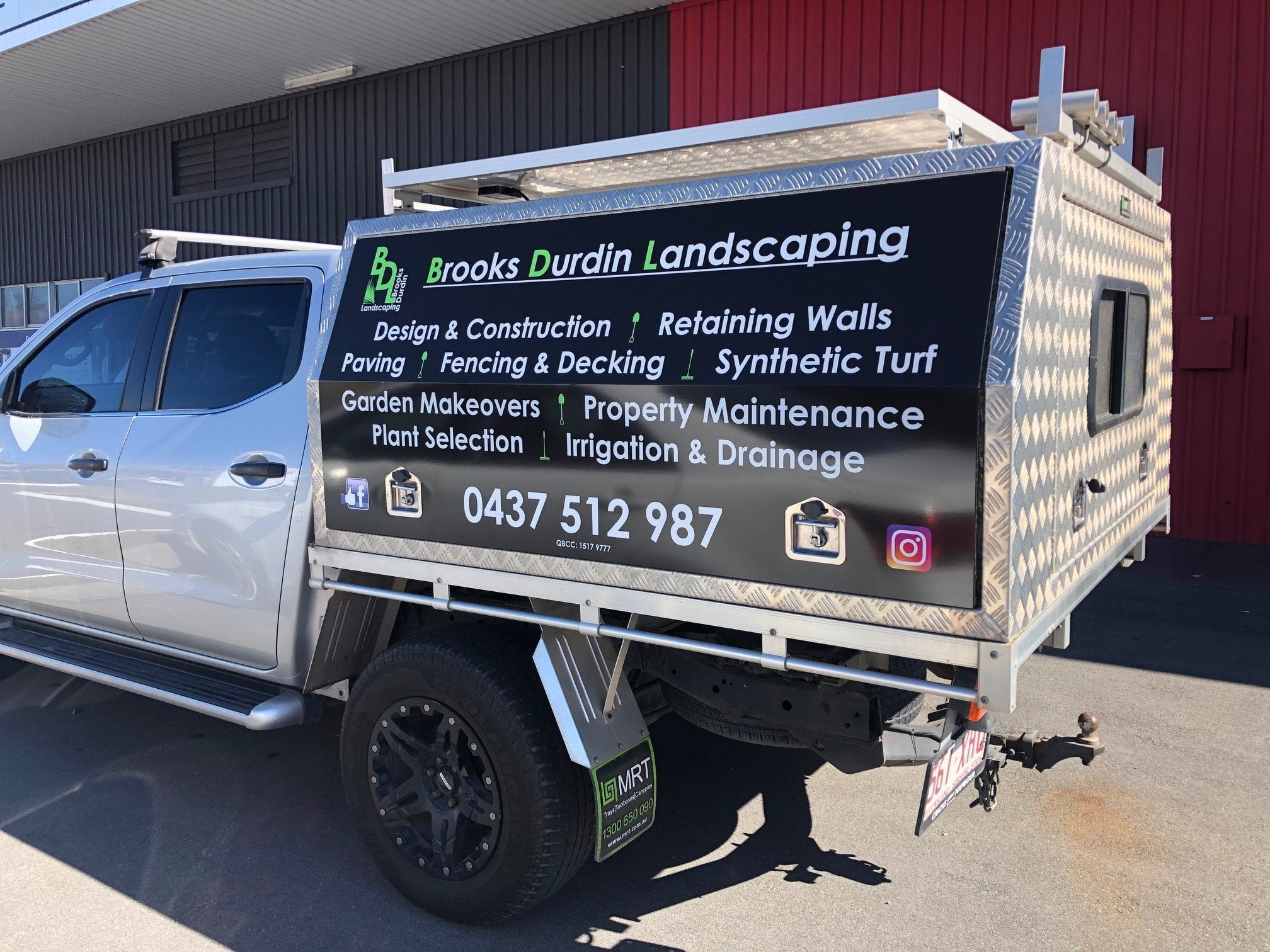 Brooks Durdin Landscaping Custom Toolbox Signs