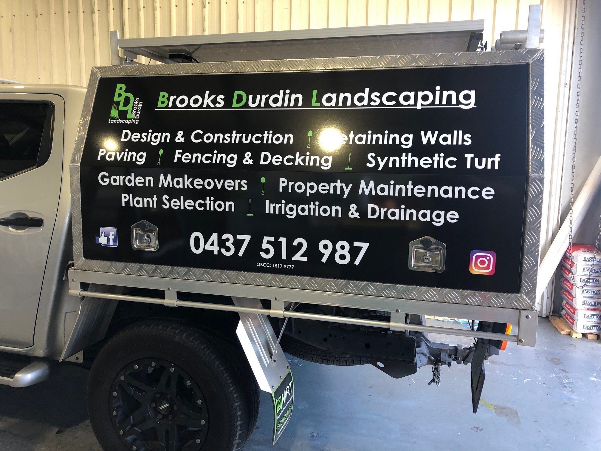 Brooks Durdin Landscaping Custom Toolbox Signs