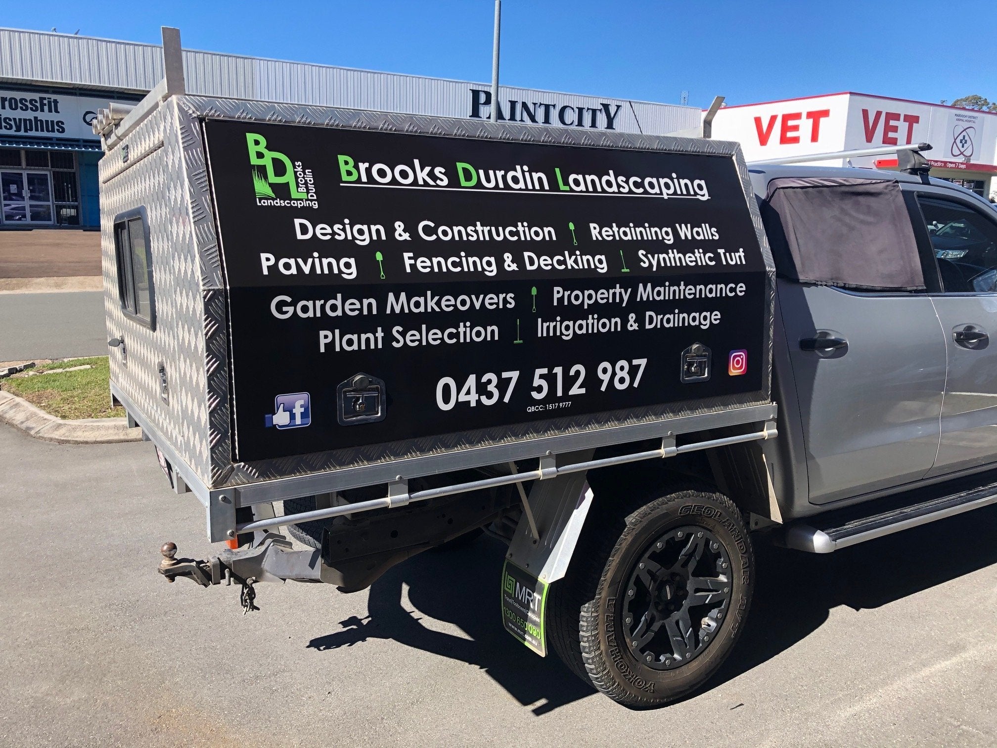 Brooks Durdin Landscaping Custom Toolbox Signs