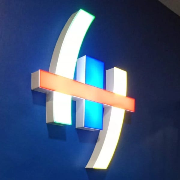 Acrylic Box Up Lighted Sign on Wall Graphics