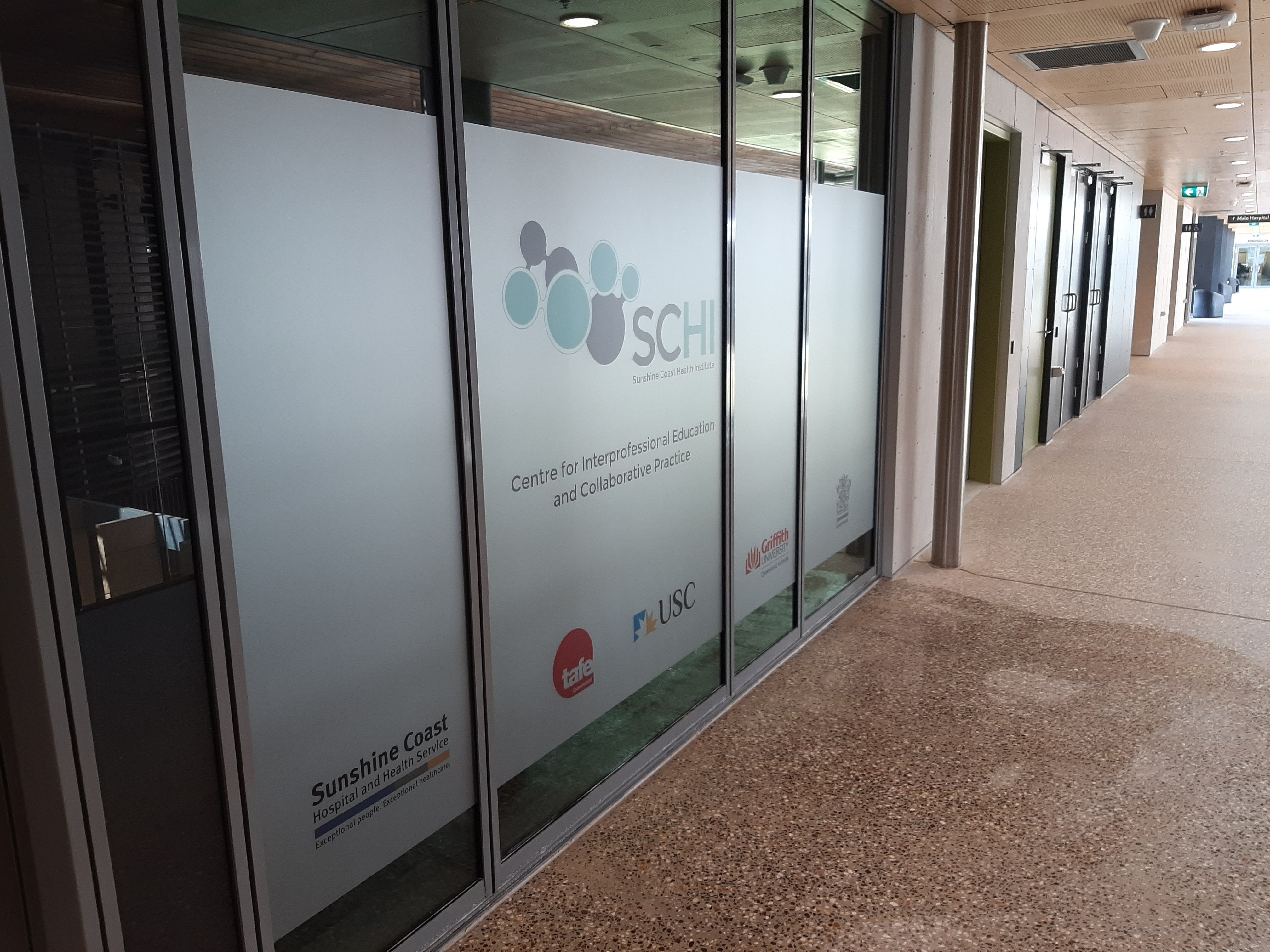 Window Frosting for Sunshine Coast Health Institute