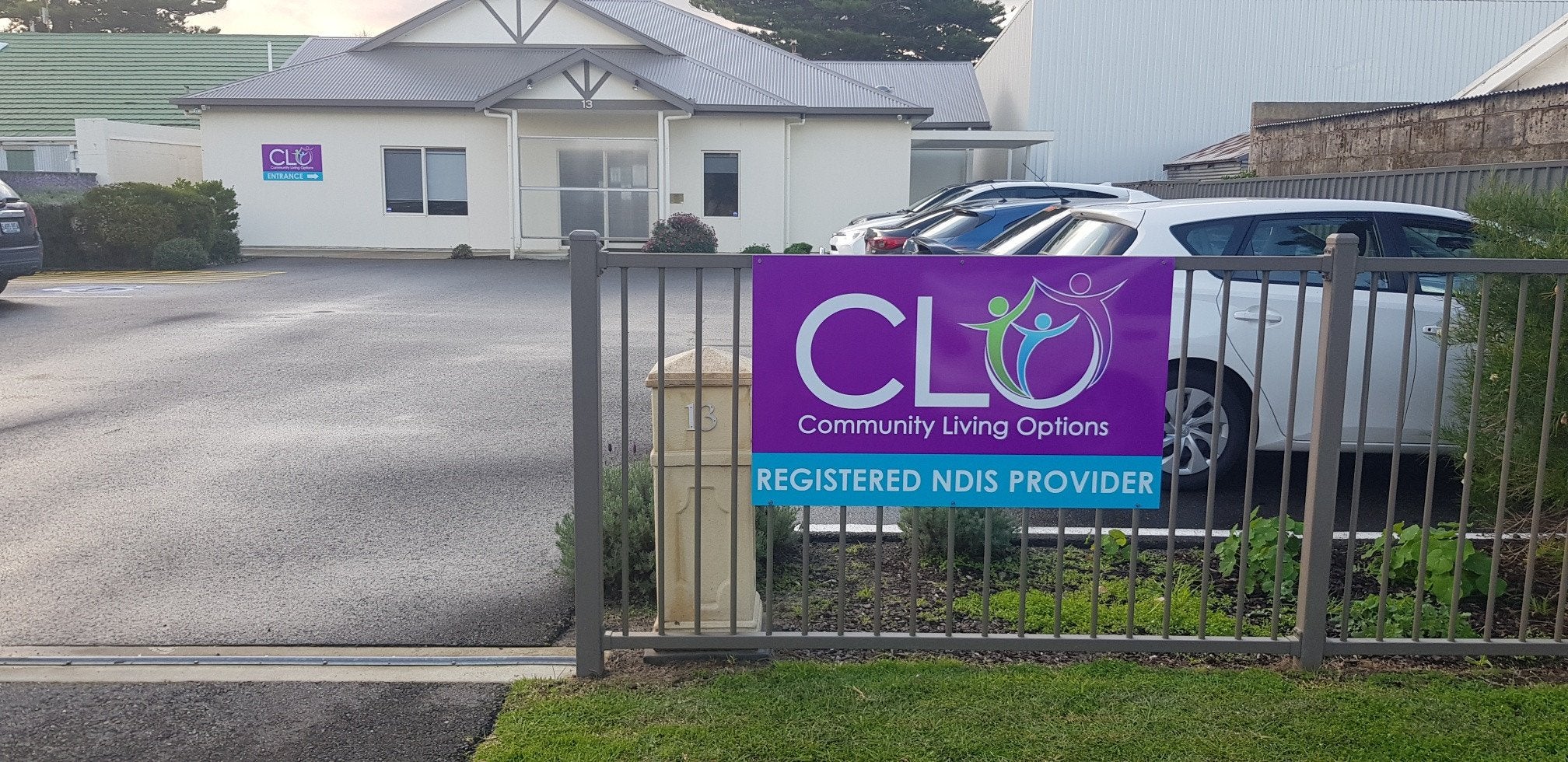 Community Living Options- Building Front, Reception Signage, Road Numbers, ACP Signs