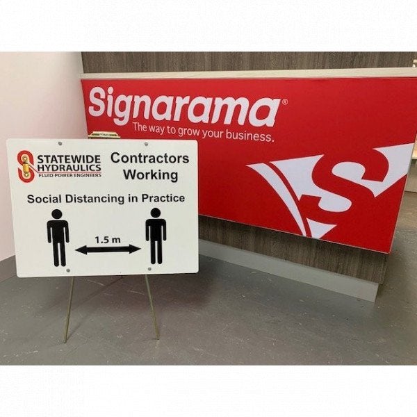 Tripod Sign Stand - Statewide Hydraulics - Heidelberg West.