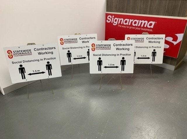 Tripod Sign Stand - Statewide Hydraulics - Heidelberg West.