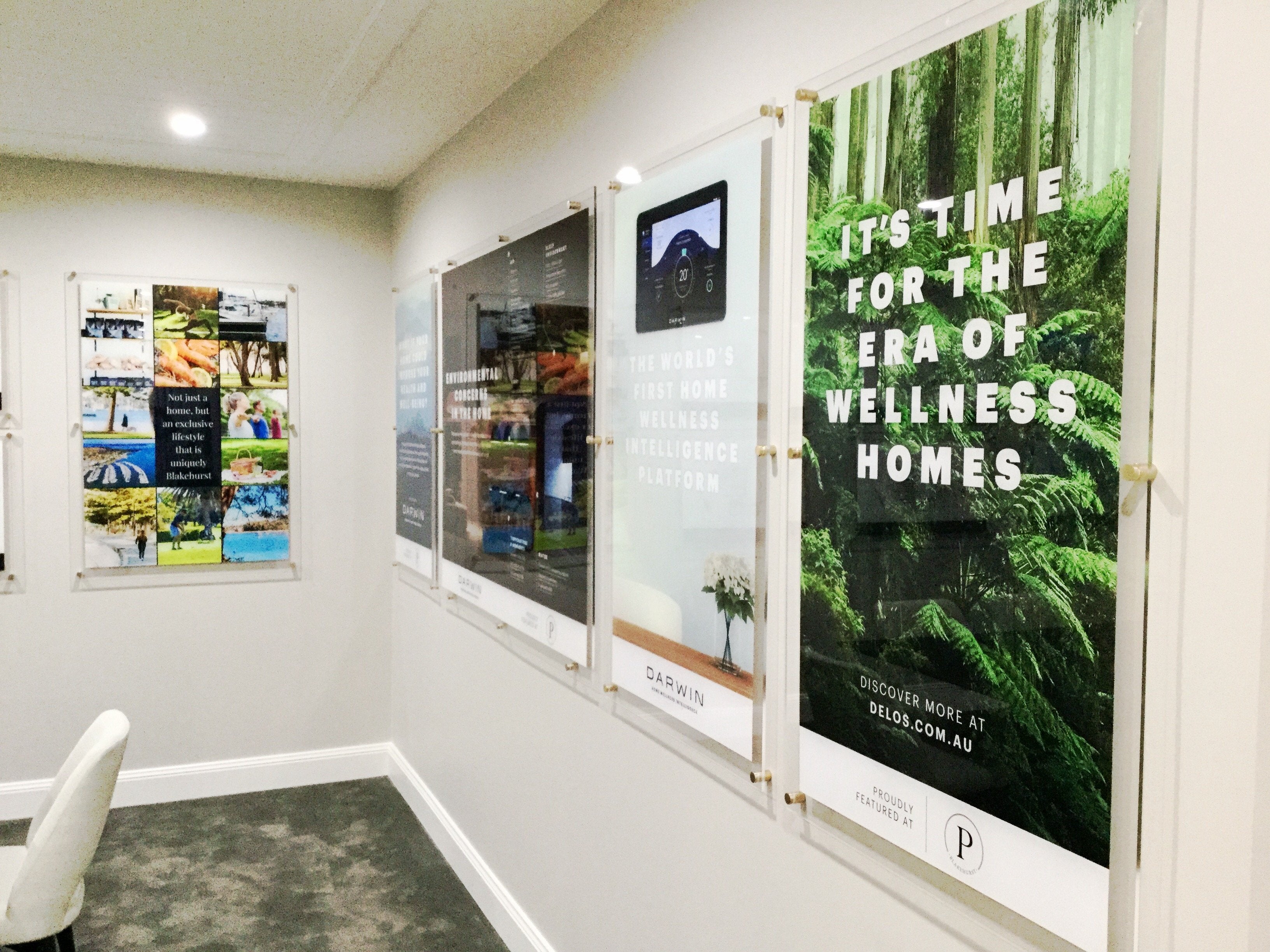 Lateral Acrylic Boards with standoffs and digital print