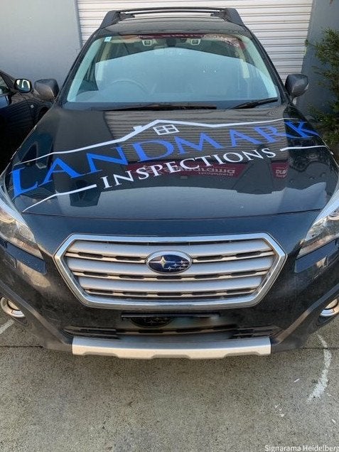 Vehicle Lettering & Partial Wrap - Landmark Inspections