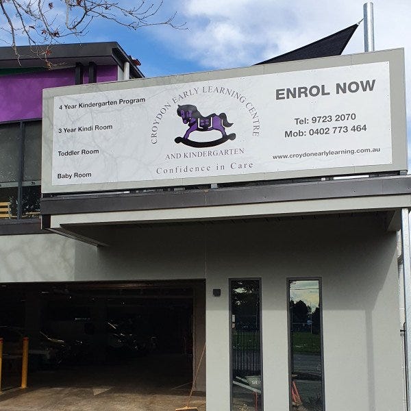 Large panel sign
