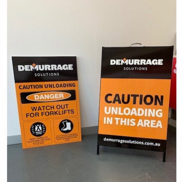 A-Frames and Corflute Signs - Demurrage Solutions