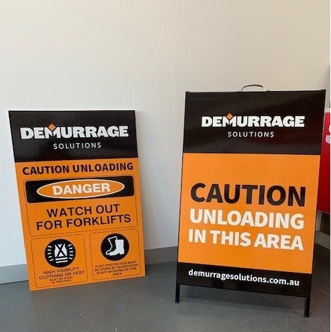 A-Frames and Corflute Signs - Demurrage Solutions