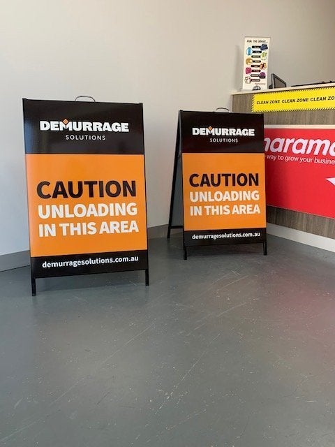 A-Frames and Corflute Signs - Demurrage Solutions