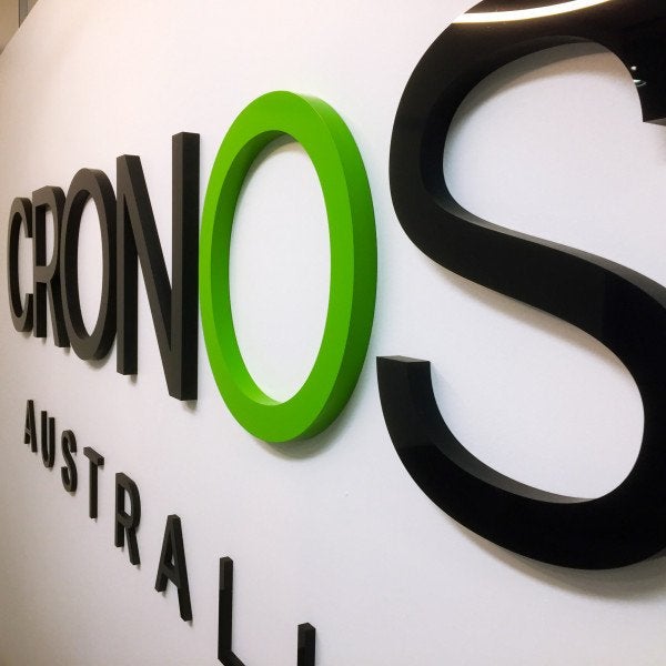 CRONOS Acrylic Reception Sign with 2-Pack Paint Finish
