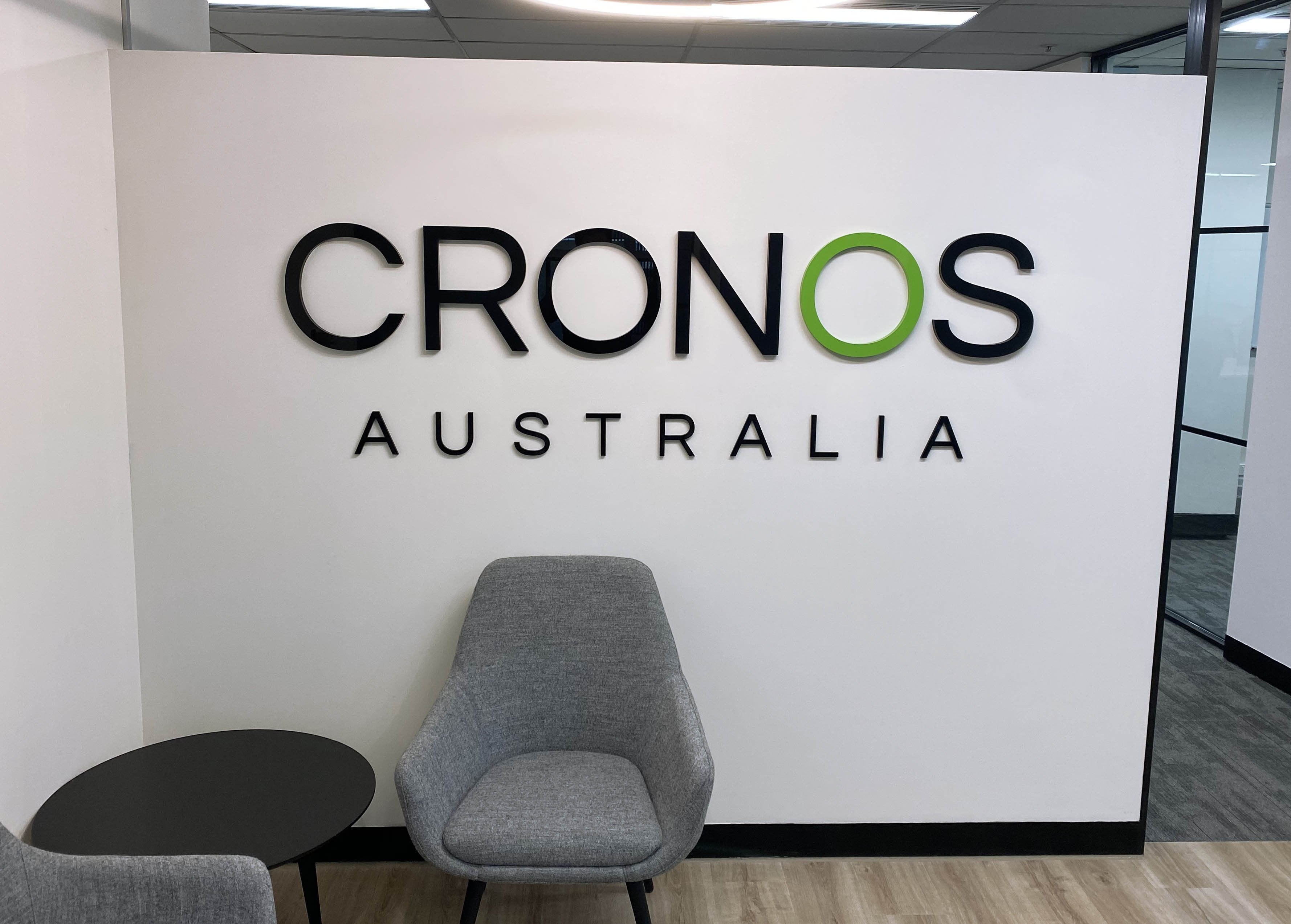 CRONOS Acrylic Reception Sign with 2-Pack Paint Finish