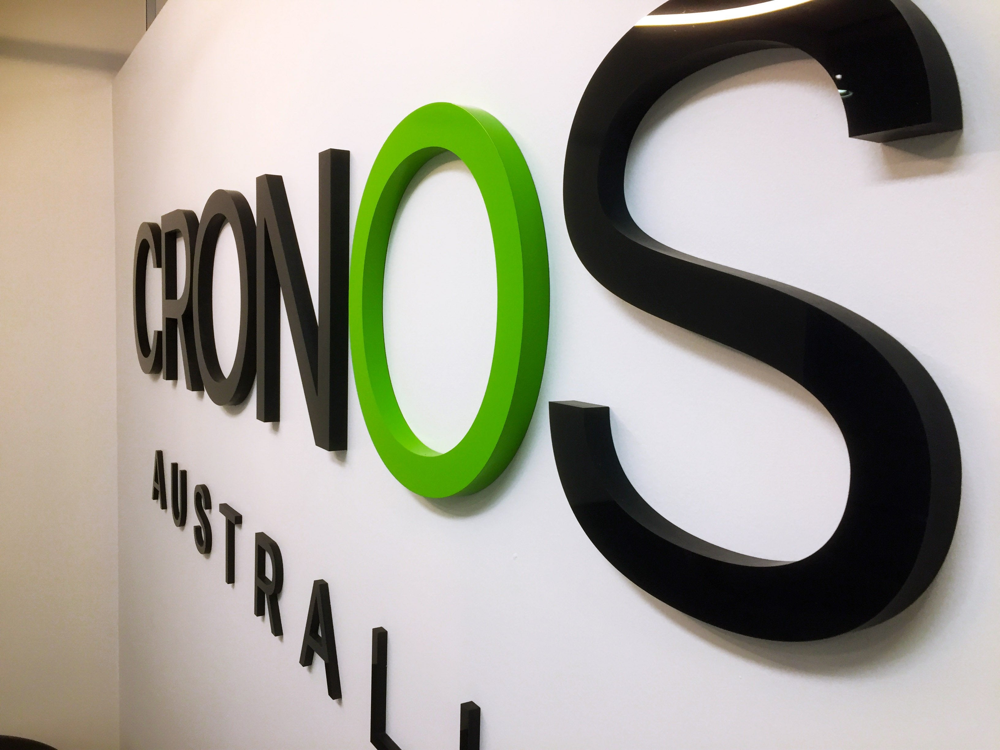 CRONOS Acrylic Reception Sign with 2-Pack Paint Finish