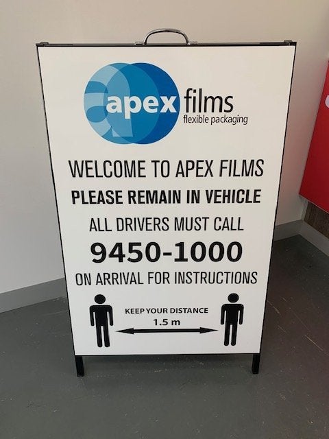 A-Frames Signs - Apex Films - Heidelberg West
