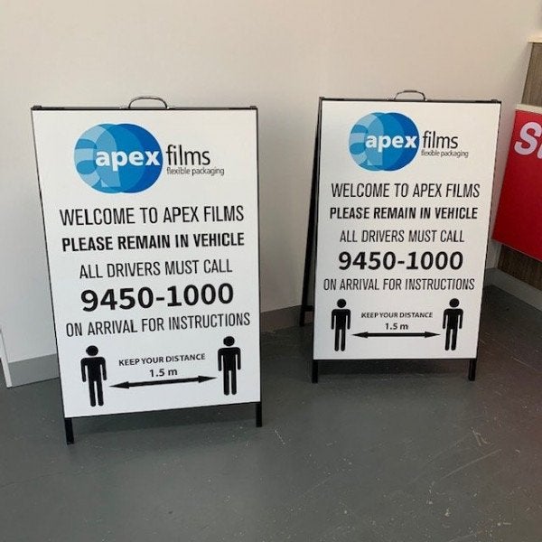 A-Frames Signs - Apex Films - Heidelberg West
