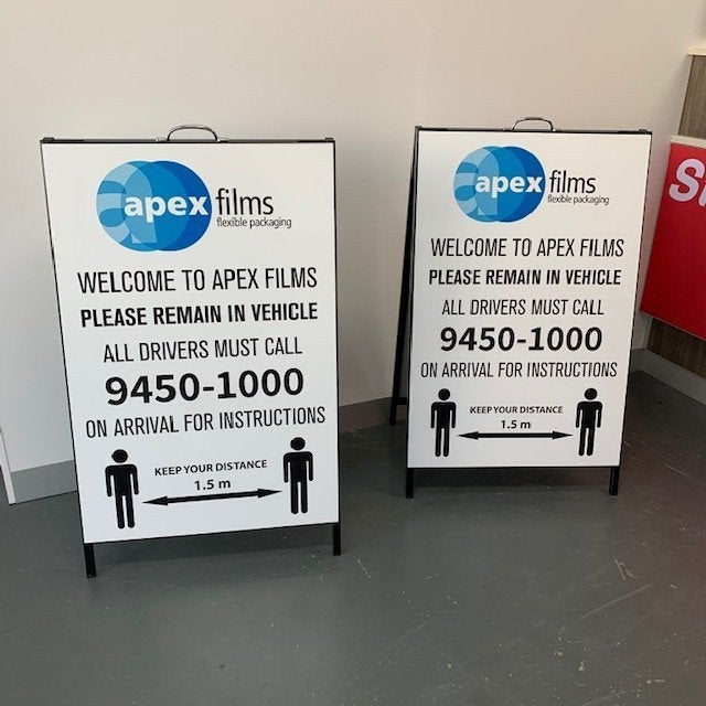 A-Frames Signs - Apex Films - Heidelberg West