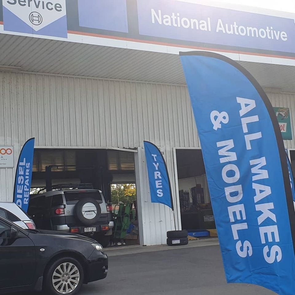 Bow Flags for National Automotive Service Maroochydore
