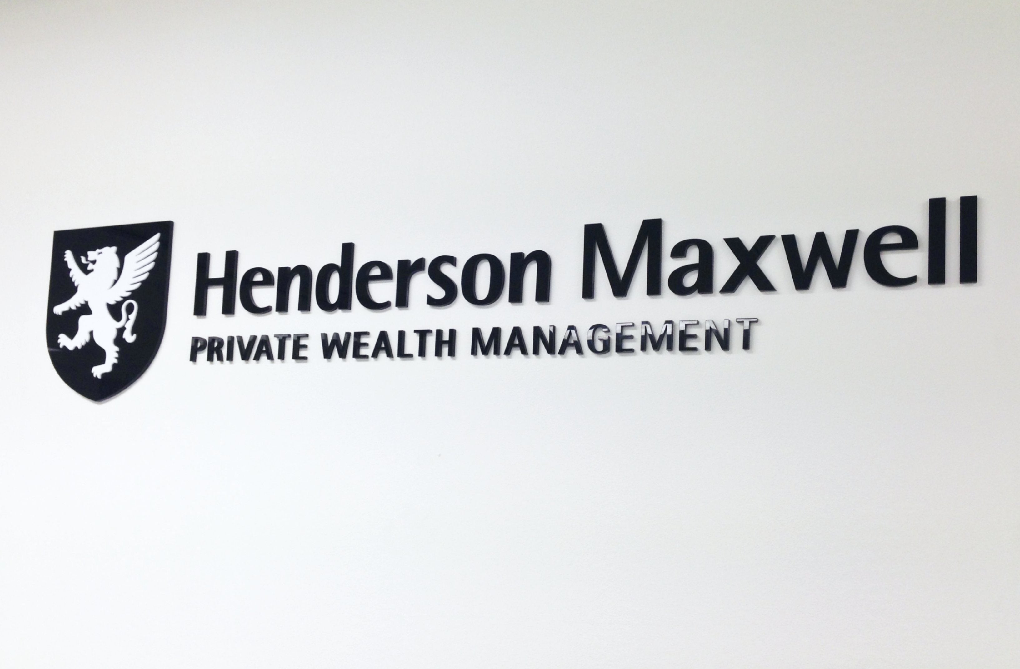 Henderson Maxwell-(reception sign)Acrylic lettering