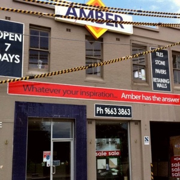 Amber tiles - Signarama Sydney CBD South