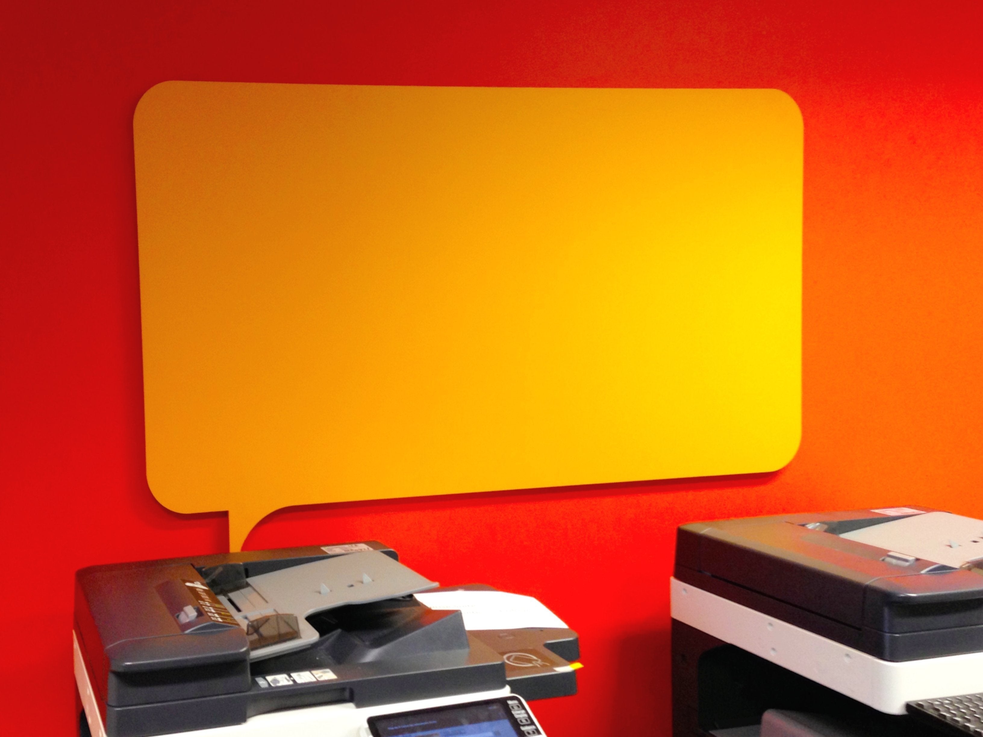 Custom cut to shape whiteboard - Signarama Sydney CBD South