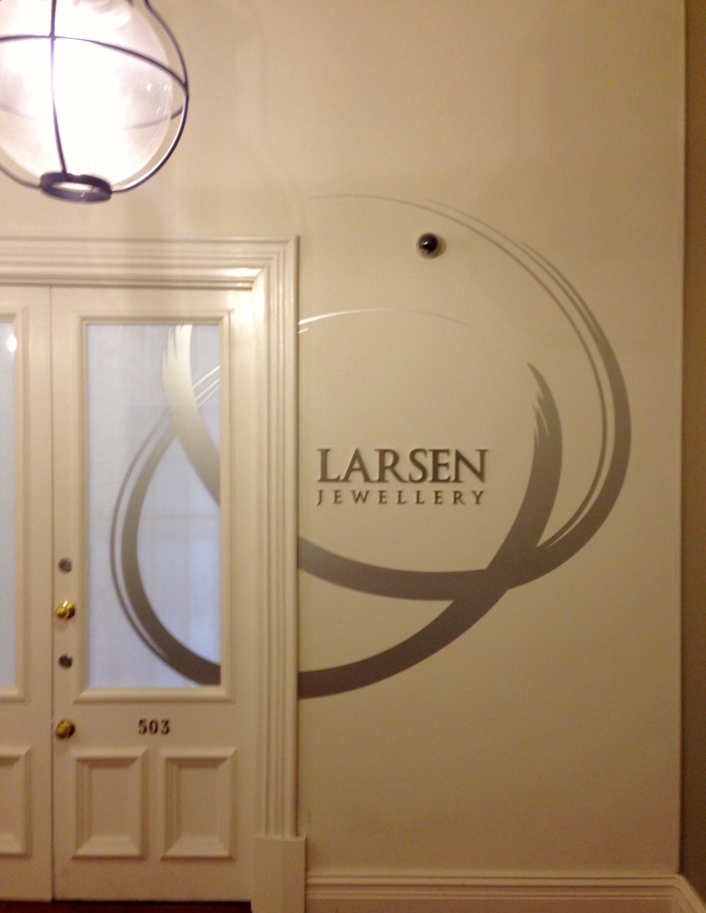 Larsen JewellerySilver Vinyl and back sprayed acrylic letters