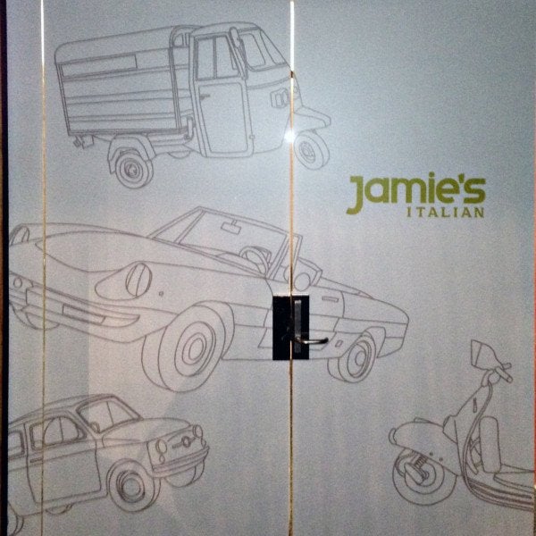 Jamie’s Italian - Digital print onto SAV - Signarama Sydney CBD South