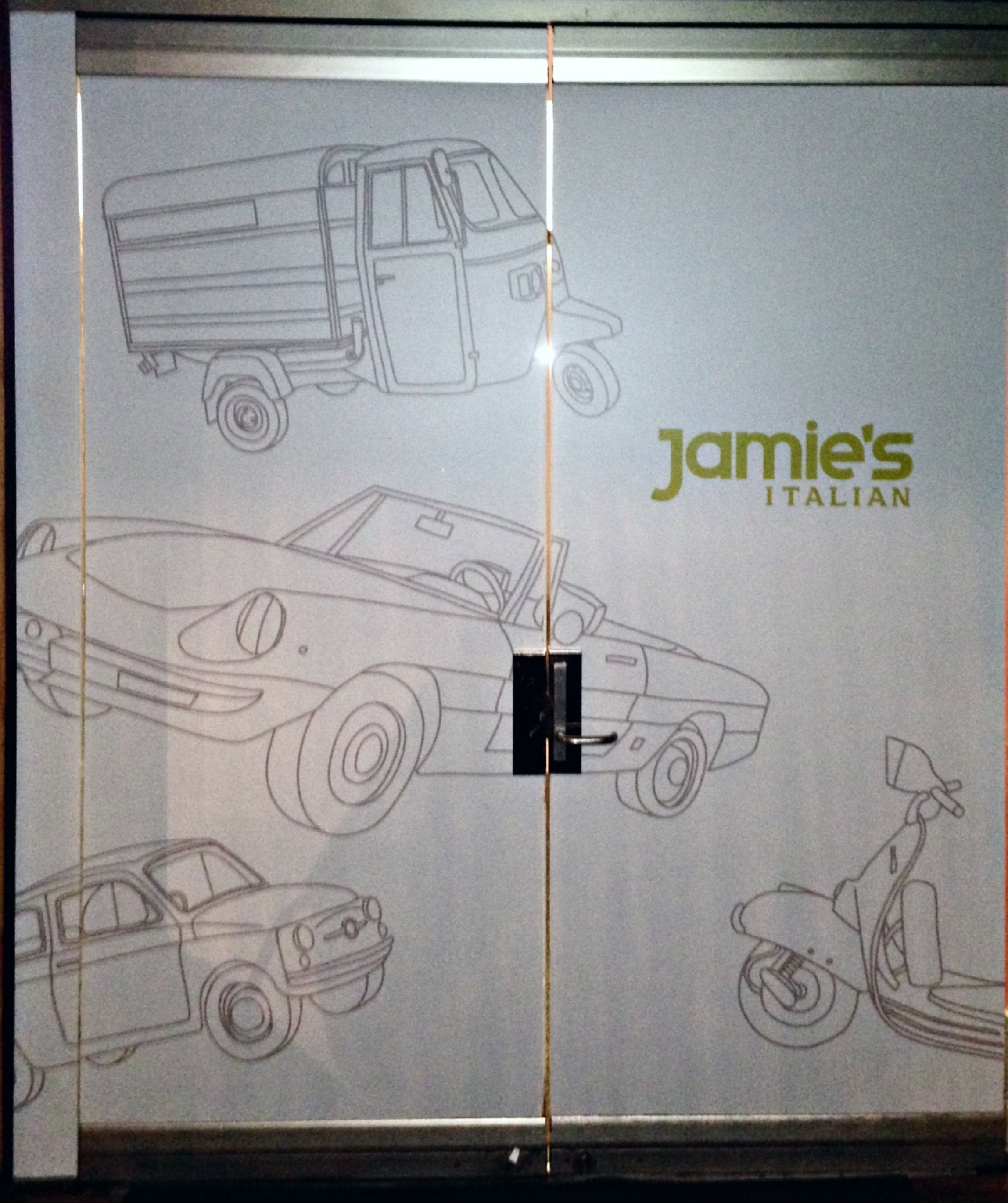 Jamie’s Italian - Digital print onto SAV - Signarama Sydney CBD South