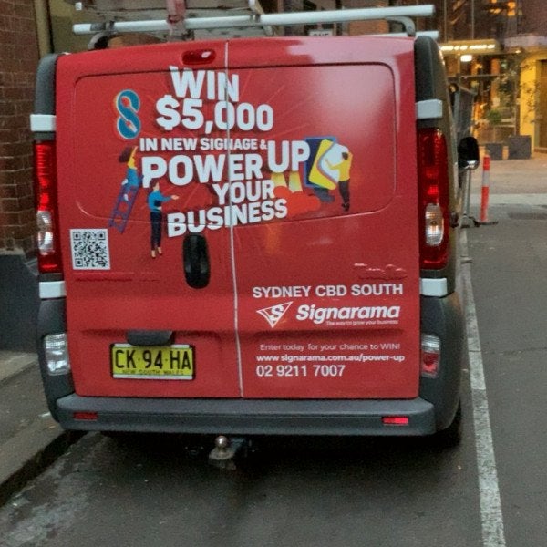 Vehicle graphics and one way vision mesh - Signarama Sydney CBD South