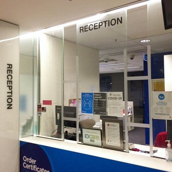 Births, Deaths, and Marriages Acrylic screen - Signarama Sydney CBD South