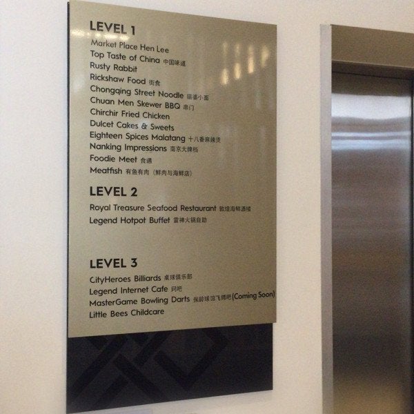 Emerald Square Directory Vinyl Lettering - Signarama Sydney CBD South