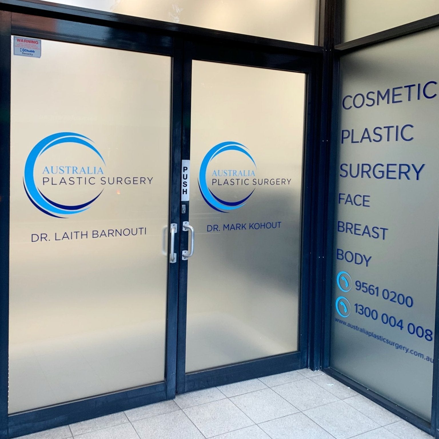 Australia Plastic Surgery Frost and Vinyl - Signarama Sydney CBD South