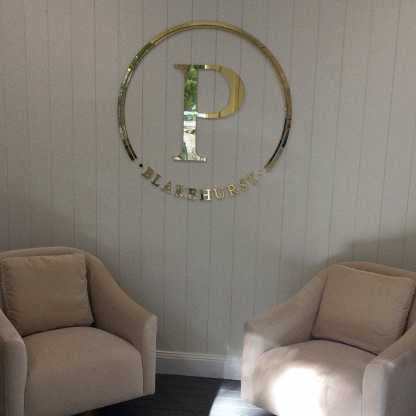Lateral Estate Custom Gold acrylic lettering - Signarama Sydney CBD South