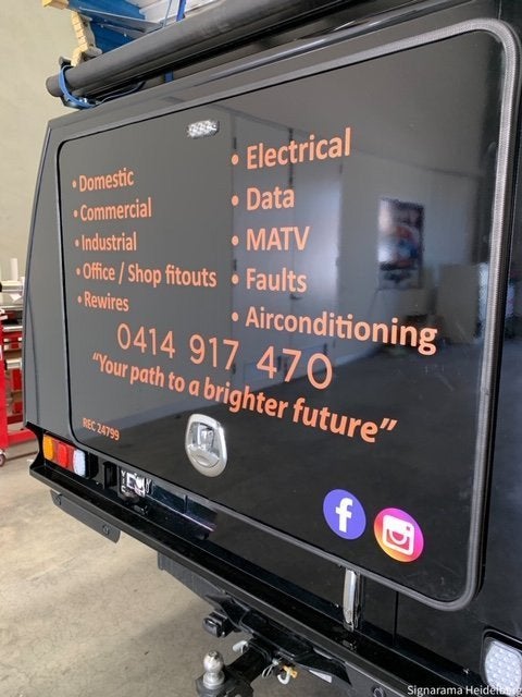 Vehicle Lettering - Copper Road Electrical.