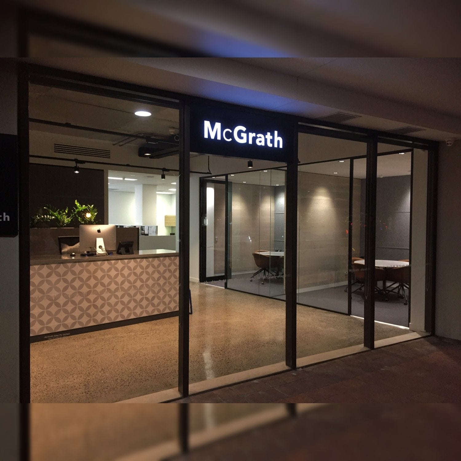 Mcgrath mini lightbox with 3d acrylic lettering Signarama Sydney CBD South